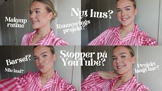 JEG ER TILBAGE! En ærlig snak, svarer på spørgsmål, viser min makeup rutine (GRWM + Q&A)