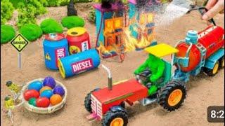 mini Diy farm petrol pump is burning due to accident fire bargider help it#mini#diy#petrol#pump#mini