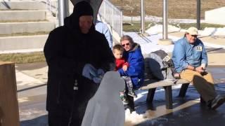 Ice Block Chainsaw Carving