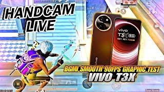 VIVO T3X BGMI SMOOTH + 90FPS GRAPHIC TEST WITH FPS METAR WITH HANDCAM