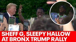 Sheff G, Sleepy Hallow join Donald Trump on stage at Bronx rally