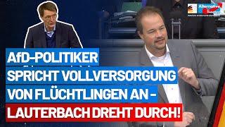 Martin Sichert spricht Vollversorgung von Flüchtlingen an – Lauterbach dreht durch! - AfD-Fraktion