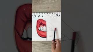 Dibujando 10 min versus 1 hora ️ #arte #dibujo #art