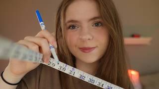 ASMR Messing with your face!?  Measuring you, tracing & drawing on your face