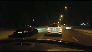 ML63 AMG destroys Lamborghini Aventador on road 