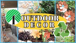 Dollar Tree & Recylced OUTDOOR DECOR DIY | Yard & Garden