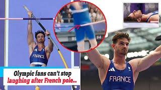 Breaking News: Olympic fans can't stop laughing after French pole vaulter Anthony Ammirati'...