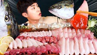 MUKBANG ASMRㅣFantastic! Giant Yellow Tail Fish Sashimi EatKorean Seafood 후니 Hoony Real Eating Sound