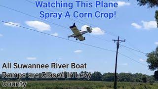 Aviation, PLANE Spray CROP. Suwannee River Boat Ramps In Levy County Are closed Due To High Waters