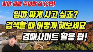 (경매상식2편) 임야 산지 경매 검색할 때 효과적인 경매사이트 활용방법(임야매매 이렇게 해보세요)