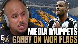 NUFC FAN RANT | ANOTHER MEDIA MUPPET | Gabby takes aim at Wor Flags