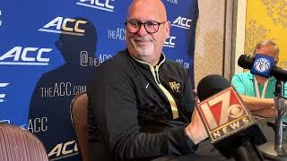 Wake Forest basketball coach Steve Forbes ACC Tipoff breakout session