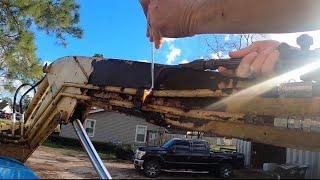 Fixing a metal hydraulic line on a ford loader