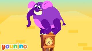 Hickory Dickory Dock Elephant | Younino Nursery Rhymes