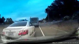 Rear End Car Accident Dash Cam Video