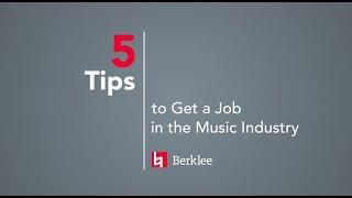 5 Tips to Get a Job in the Music Industry