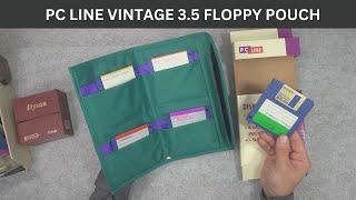 Vintage computer 3.5" floppy disc holder / travel pouch (DISK HOLDALL)