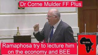 Ramaphosa Trying To Lecture A Very Wise Man, Corne Mulder, Of FF Plus On The Econemy And BEE. WOW