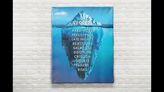 Success Iceberg Canvas Poster - Motivational Wall Art (Home Office Setup)