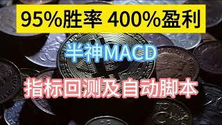 [推荐]半木夏MACD策略 95%胜率 400%盈利脚本回测.  #pinescript #半木夏 #trading #MACD