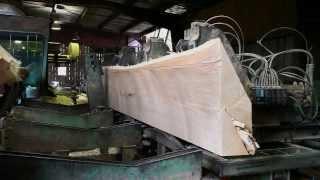 How to saw large timbers for building wooden boats at a sawmill