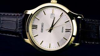 Review đồng hồ Seiko SUR298P1 mạ vàng nổi bật với vỏ máy pin kiểu dáng mỏng