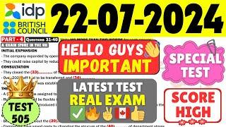 IELTS Listening Practice Test 2024 with Answers | 22.07.2024 | Test No - 505