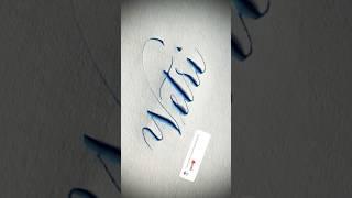 Copperplate calligraphy, tutorial: how I write your name #vetri
