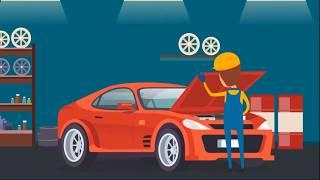 Auto Repair Service 2D Animated Promo Video