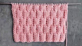Very simple and light embossed knitting pattern / Pattern for beginners