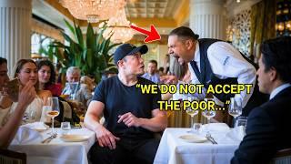 Waiter insulted Elon Musk in a luxury restaurant, but when he discovered the truth you won't...