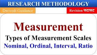 measurement scale, measurement in research, Nominal, Ordinal, Interval, Ratio, research methodology