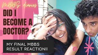 My Final MBBS Result Reaction! Did I become a doctor?