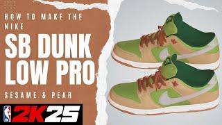 Nike SB Dunk Low Pro Sesame & Pear | NBA 2K25 Shoe Creator