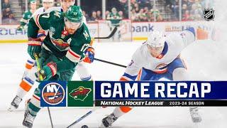 Islanders @ Wild 1/15 | NHL Highlights 2024