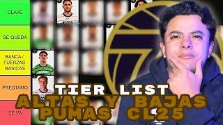 ¿CÓMO SERÍA MI PUMAS IDEAL PARA EL CLAUSURA 2025? | TIER LIST | ANÁLISIS Y OPINIÓN