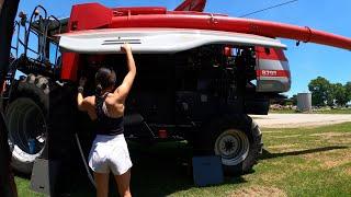 Wheat Harvest Prep on our 9795 Massey Ferguson Combine