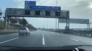 Driving in Scotland - Glasgow to Edinburgh (M8 motorway) - February 2022