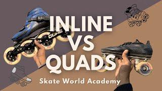 Inline Vs Roller/Quad Skates | Best Skates for Speed Skating | Skate World Academy #skating