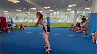 Tricks on the Razor Hovertrax at my work gym where I coach ️GYMNAST KARINA DOES GYMNASTICS TUMBLING