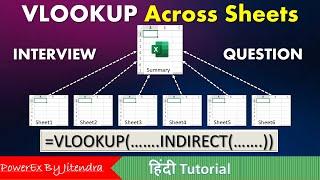 VLOOKUP Across Sheets | VLOOKUP + INDIRECT | VLOOKUP MATCH | MIS Interview Question