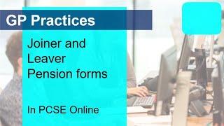 Joiner and Leaver Pension forms in PCSE Online