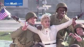 Paris Jackson poses with soldiers for Channel shoot - Paris, France