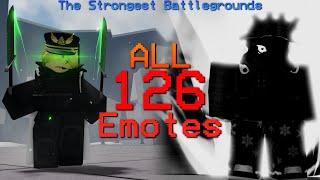 ALL 126 Emotes + Kill Emotes Showcase | The Strongest Battlegrounds Roblox KJ Update