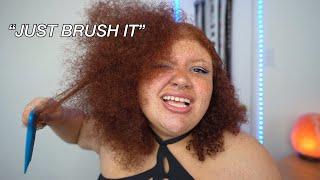what it really looks like when you BRUSH your CURLY hair