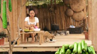 Harvesting Gourd Garden Goes to the market sell - Cooking - Puppy | Ngân Daily Life