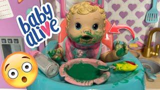 NEW Baby alive changing time doll Night routine  Huge mess! 