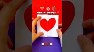 Satisfying paper heart… open for the big reveal  #shorts #satisfying #diy