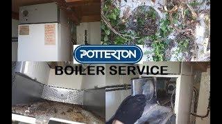 WHAT'S INVOLVED IN A BOILER SERVICE - burner pressure - BOILER FULL STRIP DOWN -Potterton Kingfisher