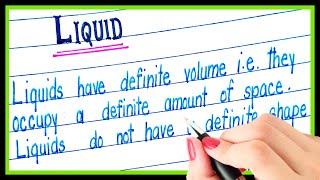 Definition of liquid | What is liquid | Define liquid